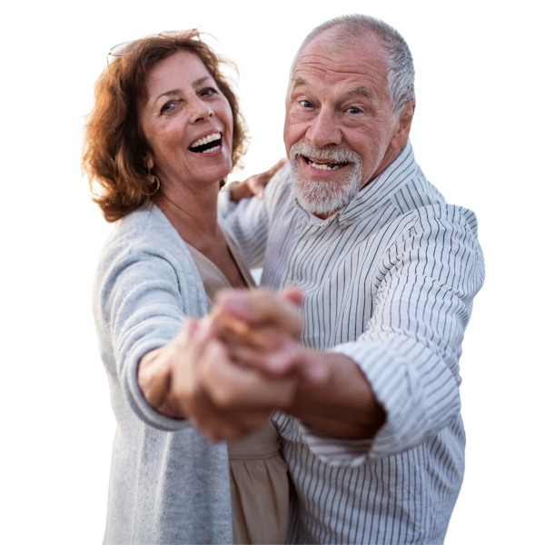 Happy Senior Couple Dancing in Menifee, CA